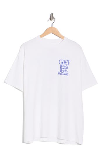 Obey Worldwide Records Graphic T-shirt In White
