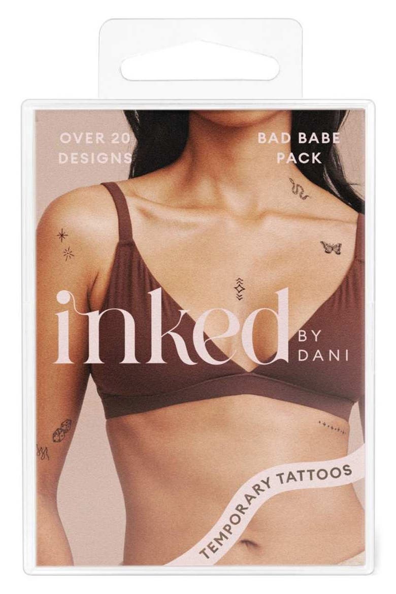 Bad Babe Temporary Tattoos, Alternate, color, BLACK