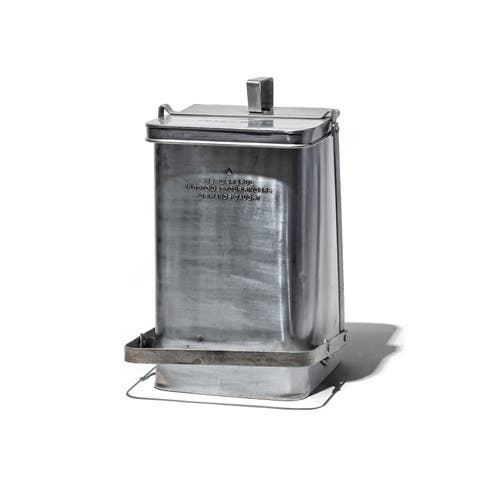Puebco Step Trash Can In Metallic