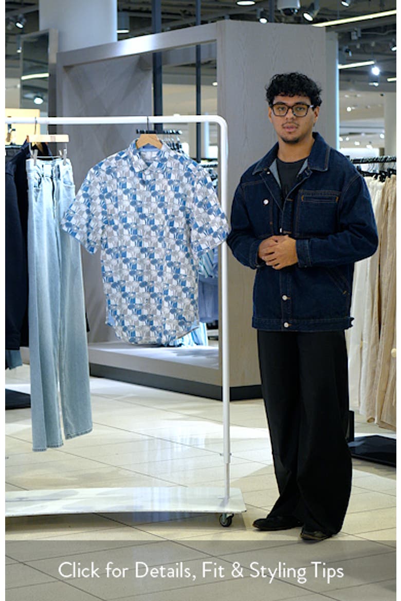 Nova Wave Sunnyside Palms Short Sleeve Seersucker Button-Up Shirt video