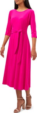 Chaus Tie Front Midi Dress