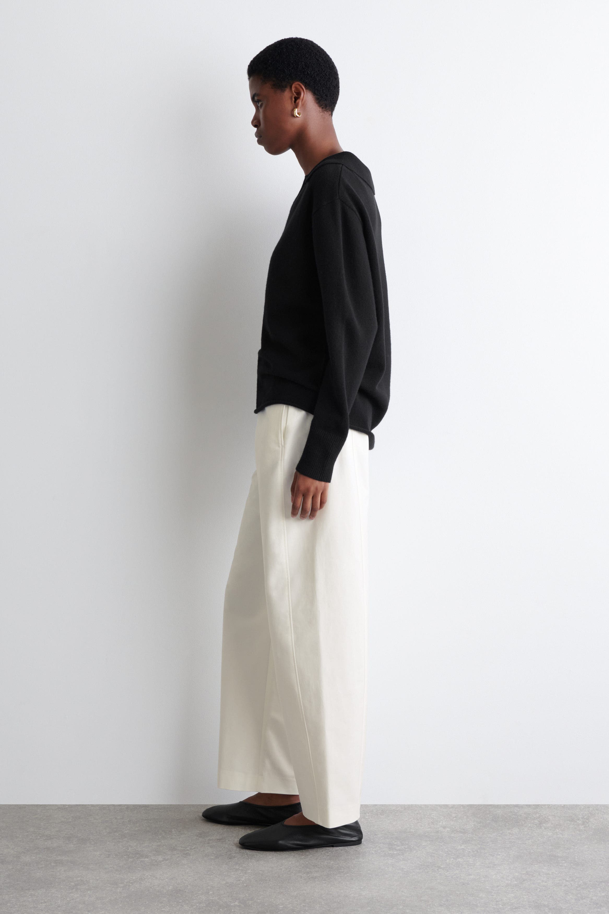 Pima Cotton Barrel-Leg Pants - image 2