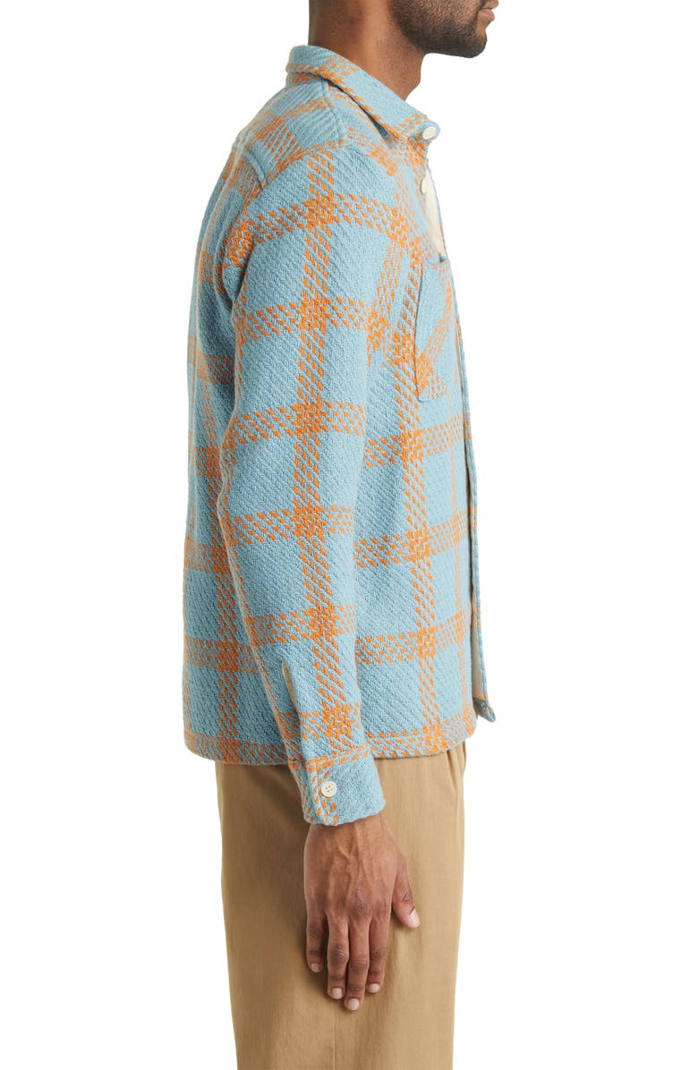 Wax London Whiting Windowpane Plaid Button-Up Overshirt, Alternate, color, 