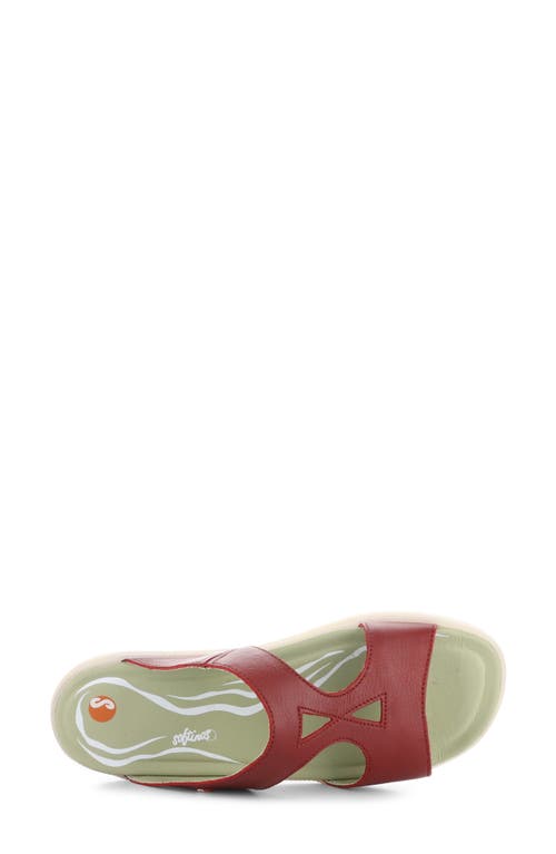 Softinos By Fly London Inbe Slide Sandal In Burgundy