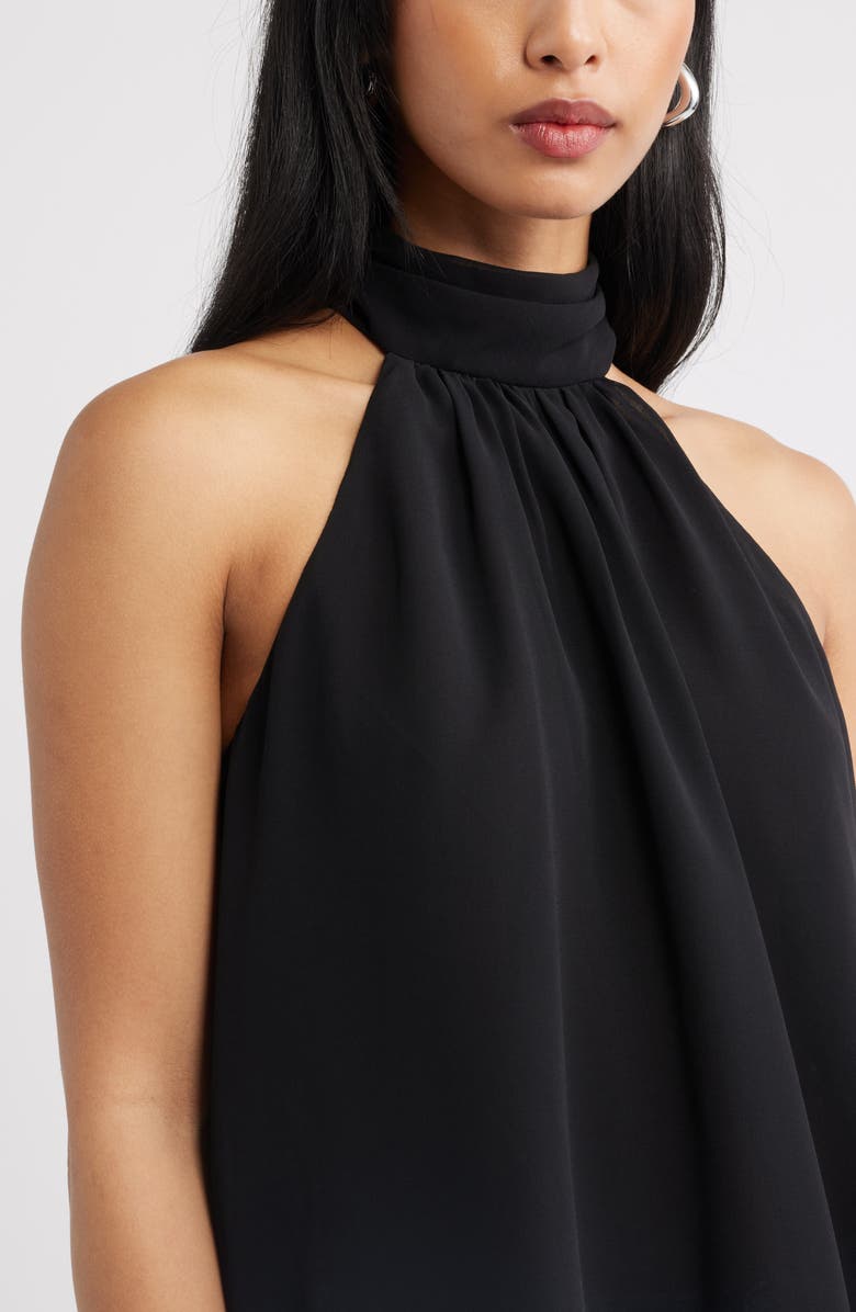 Open Edit Asymmetric Woven Top, Alternate, color, Black