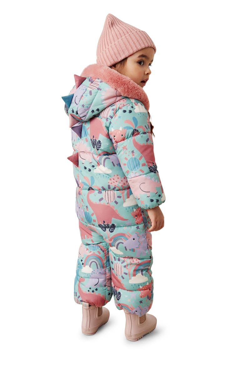 NEXT Kids' Dino Snowsuit with Faux Fur Trim, Alternate, color, 