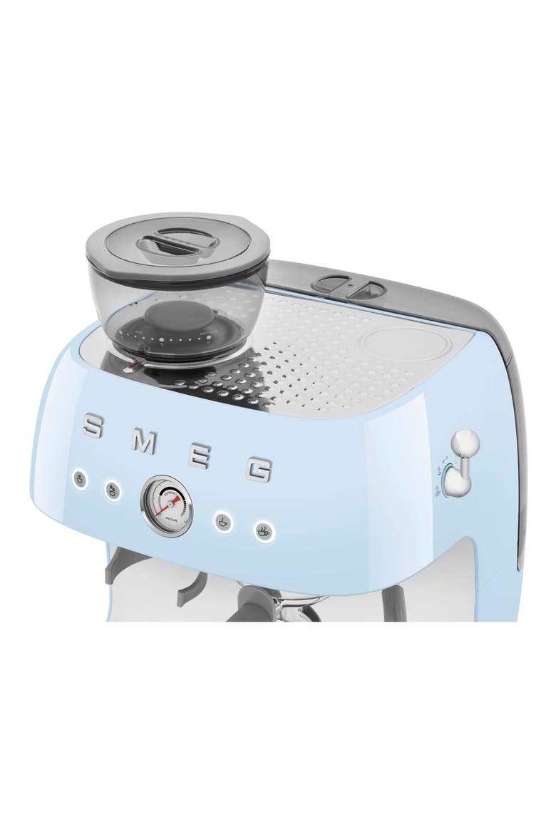 Espresso Machine with Coffee Grinder, Alternate, color, PASTEL BLUE