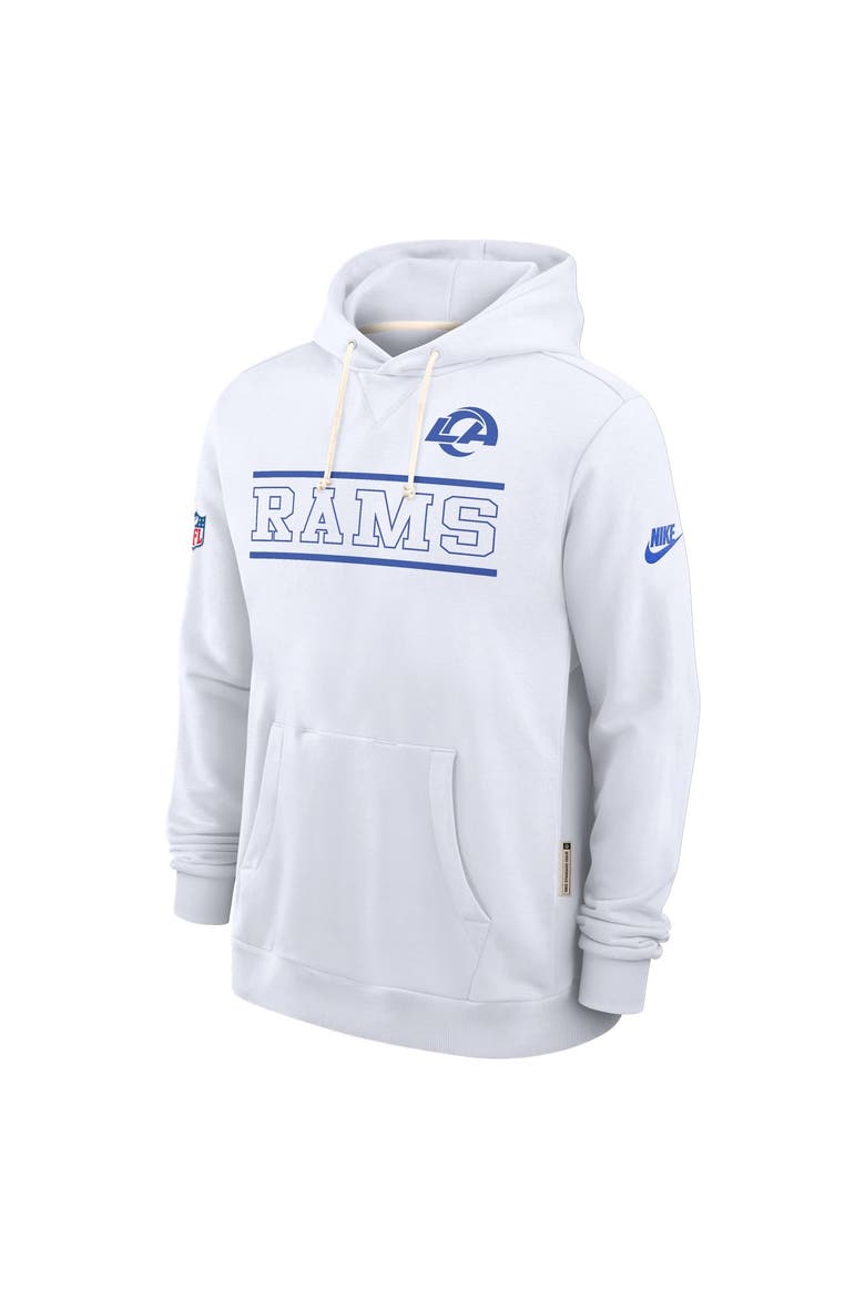 Men's Nike Los Angeles Rams Fearsome White Standard Issue Replay Officials Dri-FIT Hoodie, Alternate, color, White