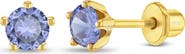 In Season Jewelry Prong CZ Solitaire Earrings