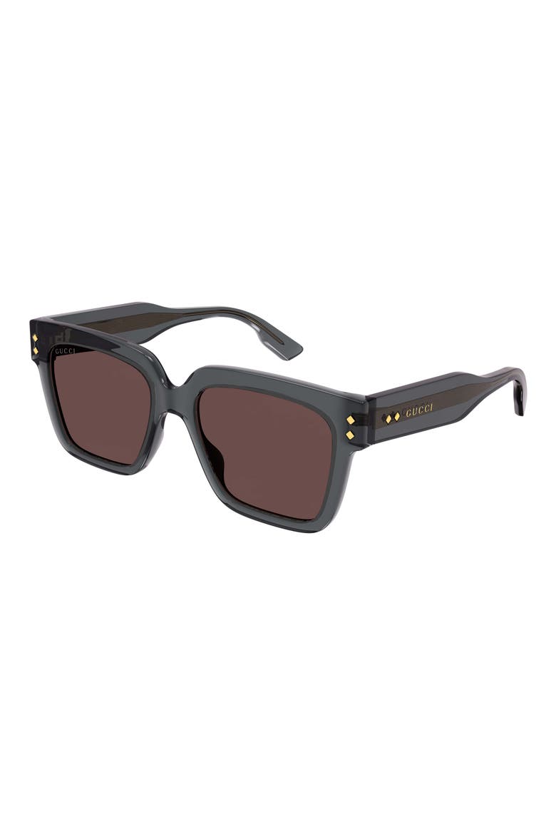 53mm Square Sunglasses, Main, color, GREY