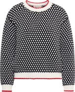 Maison Common Black/White Pullover With Contrast Hem