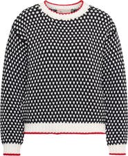 Maison Common Black/White Pullover With Contrast Hem