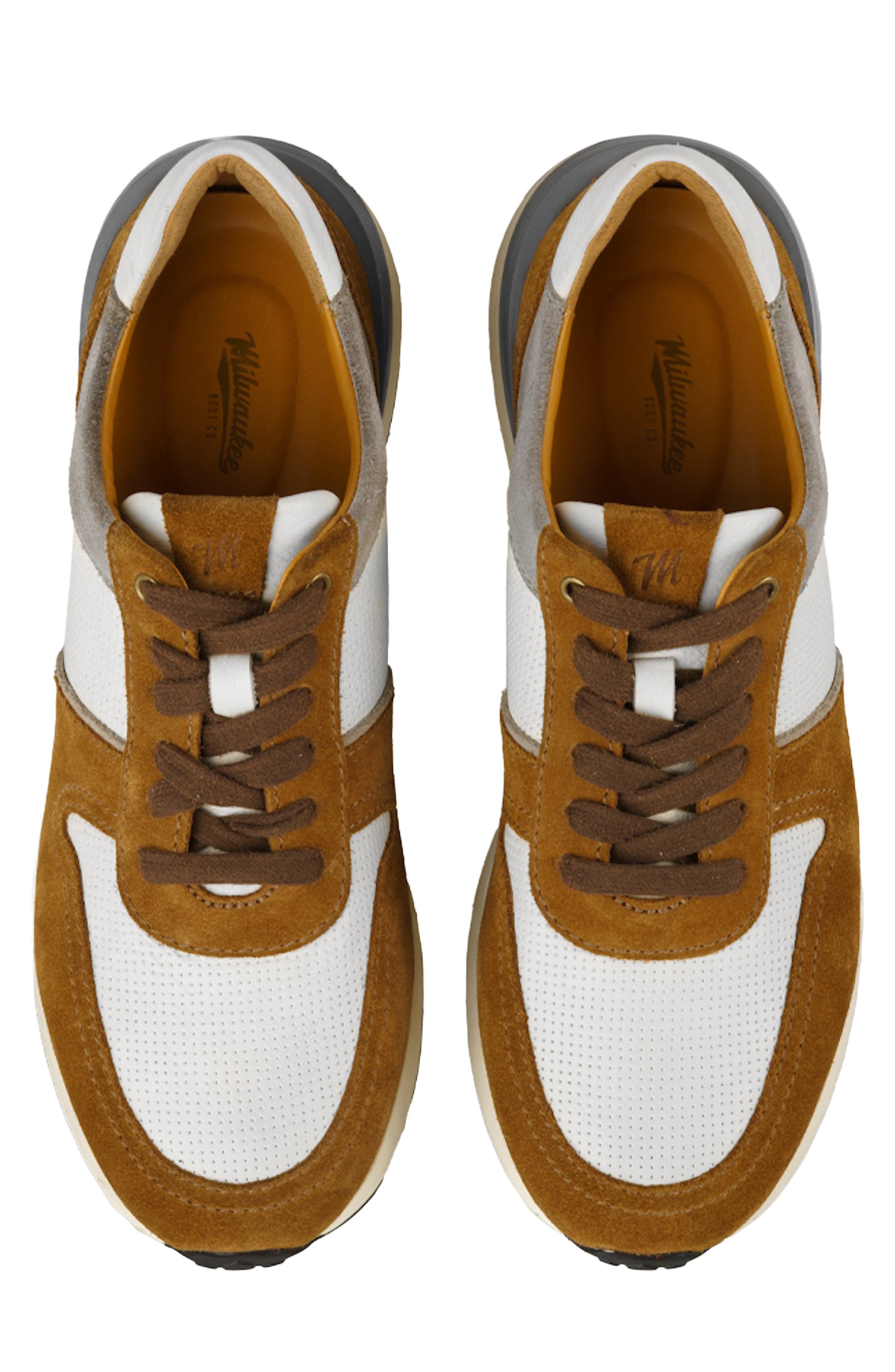 Gallun Sneaker, Alternate, color, WHITE/ COGNAC