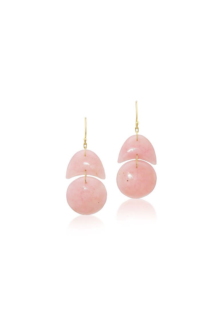 Pink Opal Tiny Arp Drop Earrings, Main, color, Pink Opal