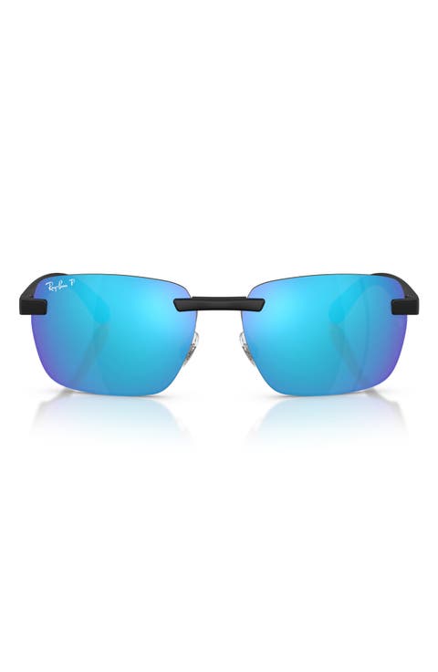 59mm Polarized Rimless Sunglasses