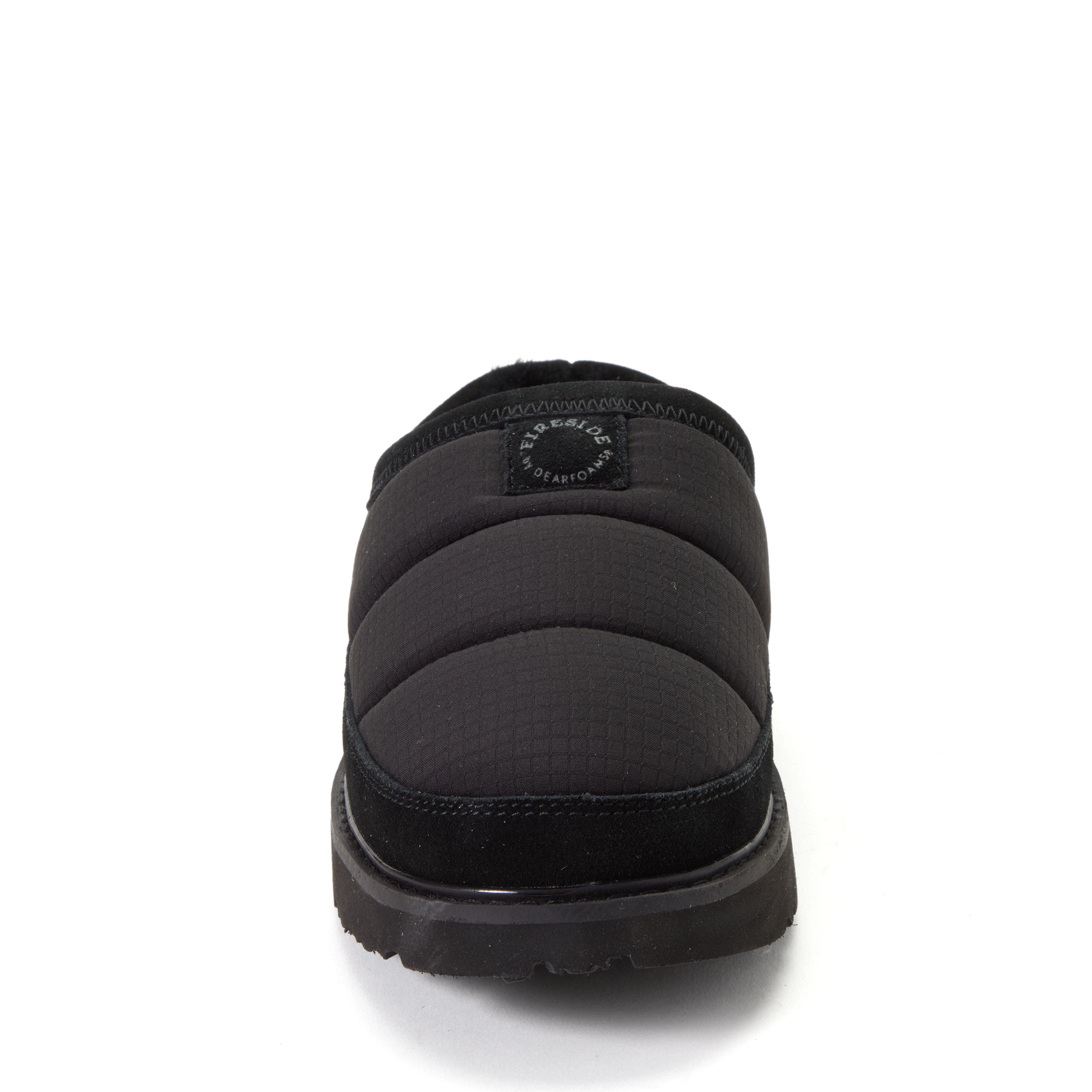 Dearfoams Fireside Greta Sport Nylon Puff Water Repellent Clog, Alternate, color, Black
