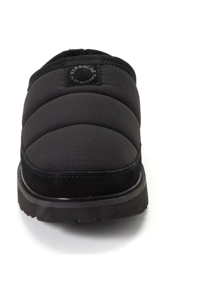 Dearfoams Fireside Greta Sport Nylon Puff Water Repellent Clog, Alternate, color, Black