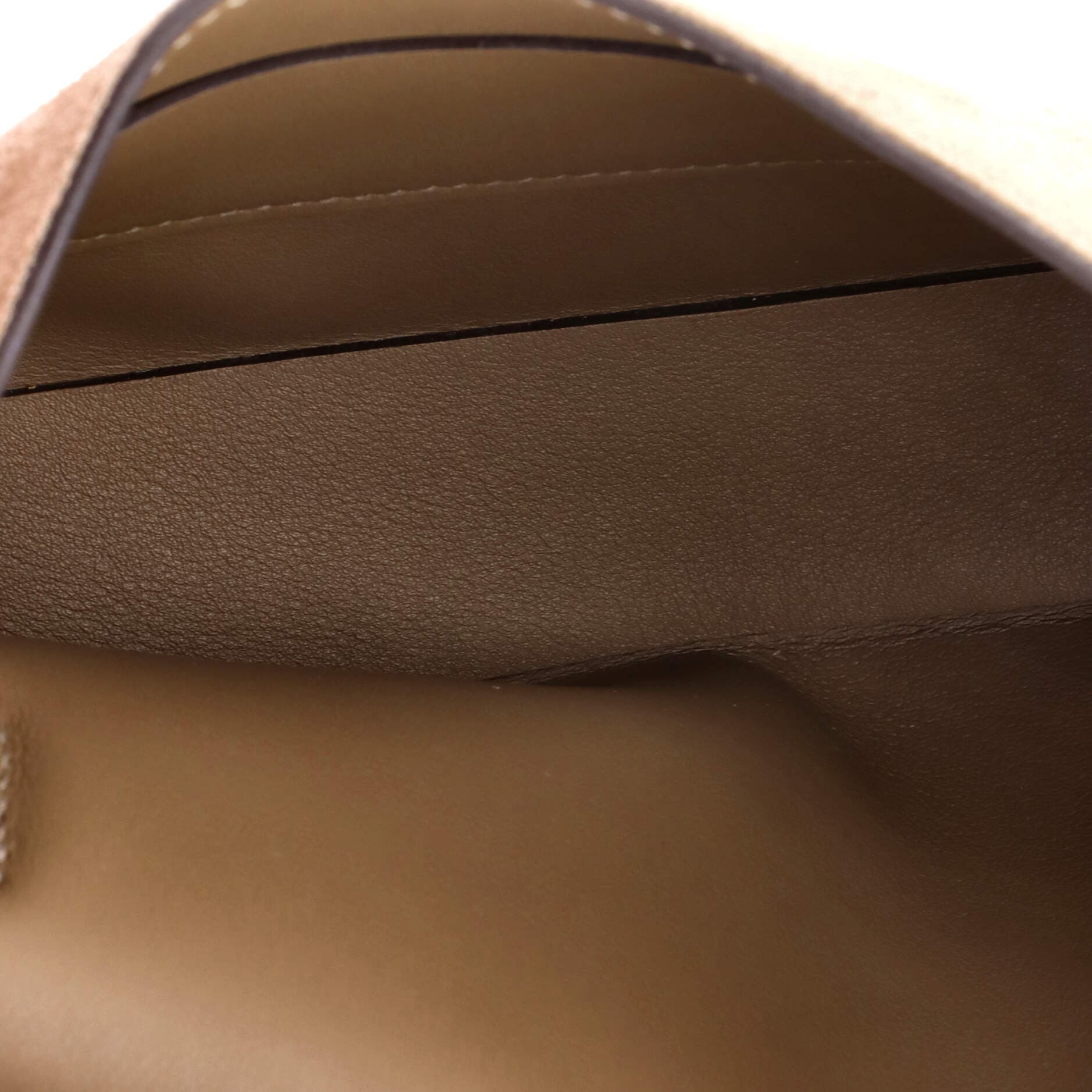 Pre-Owned Hermes Hermesnap Wallet Bag Grizzly and Swift, Alternate, color, Etoupe