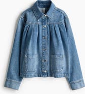 H&M Oversized Pleated Denim Jacket