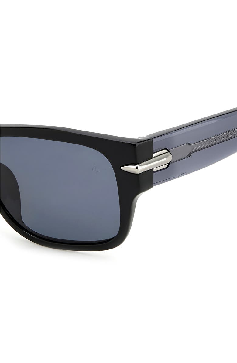 rag & bone 55mm Rectangular Sunglasses, Alternate, color, Black
