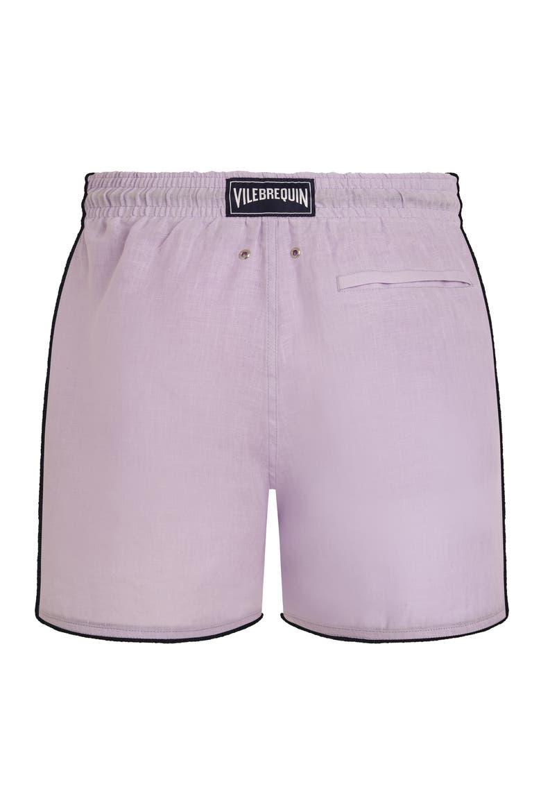 Men Linen Swim Shorts Solid, Alternate, color, Dawn Pink