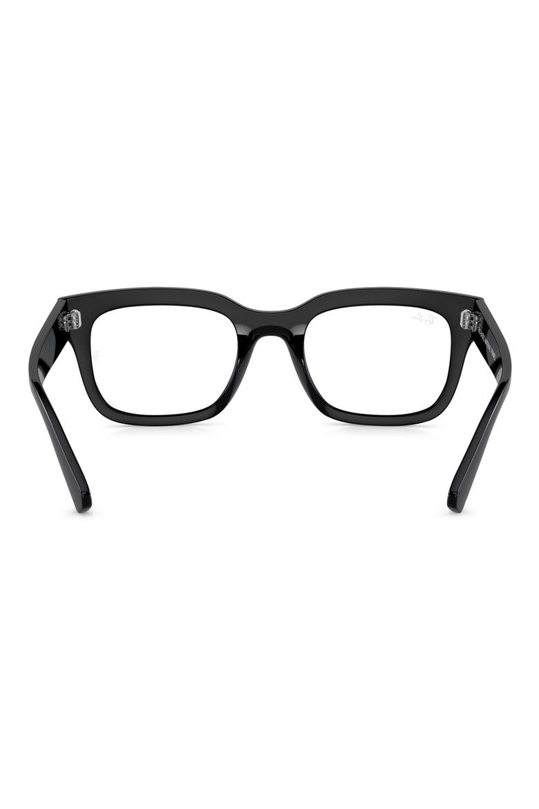 Chad 52mm Rectangular Optical Glasses, Alternate, color, BLACK