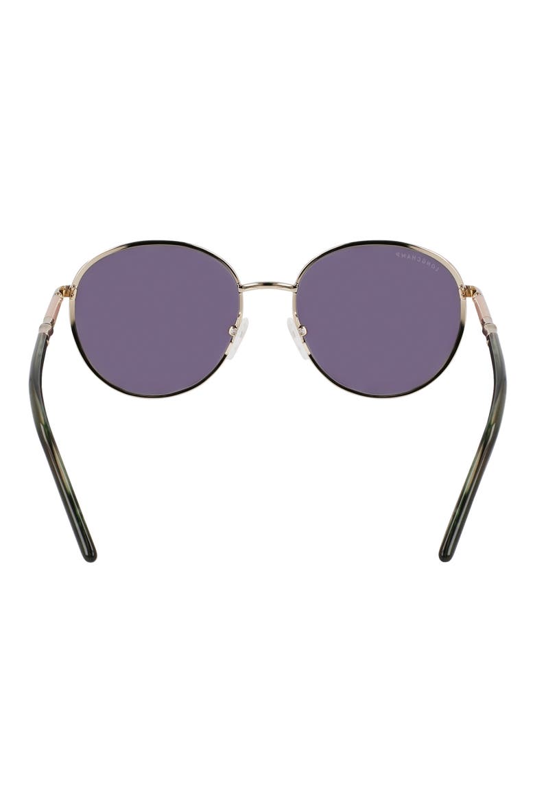 53mm Gradient Round Sunglasses, Alternate, color, GOLD/KHAKI