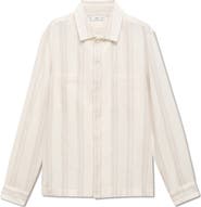 MANGO Stripe Linen Overshirt