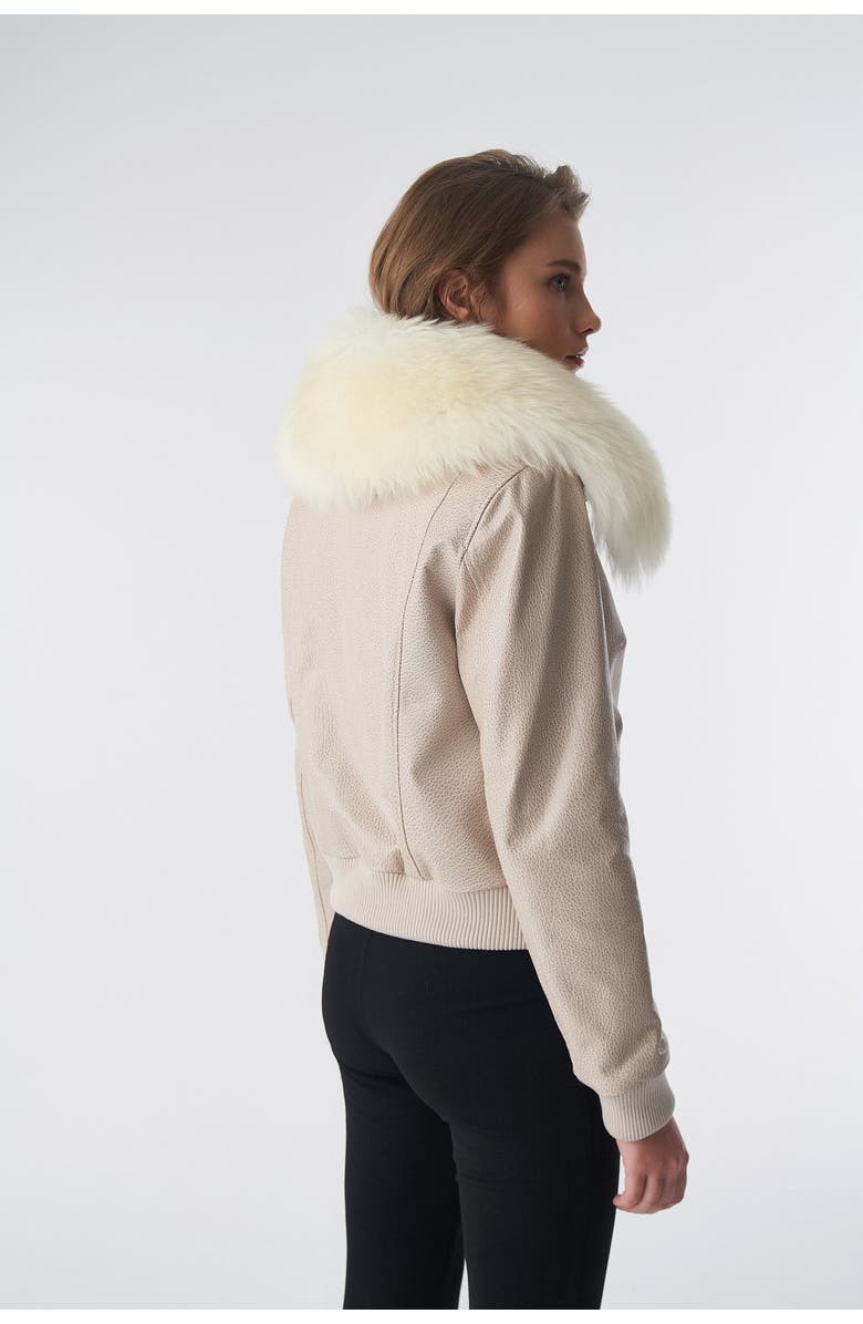 Furniq UK Diana Bomber Jacket, Alternate, color, Beige