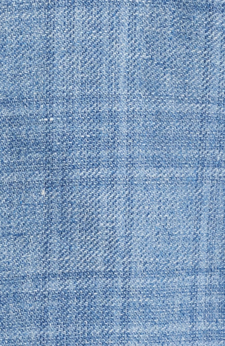 Peter Millar Hyperlight Soft Plaid Linen, Wool & Silk Sport Coat, Alternate, color, Light Blue