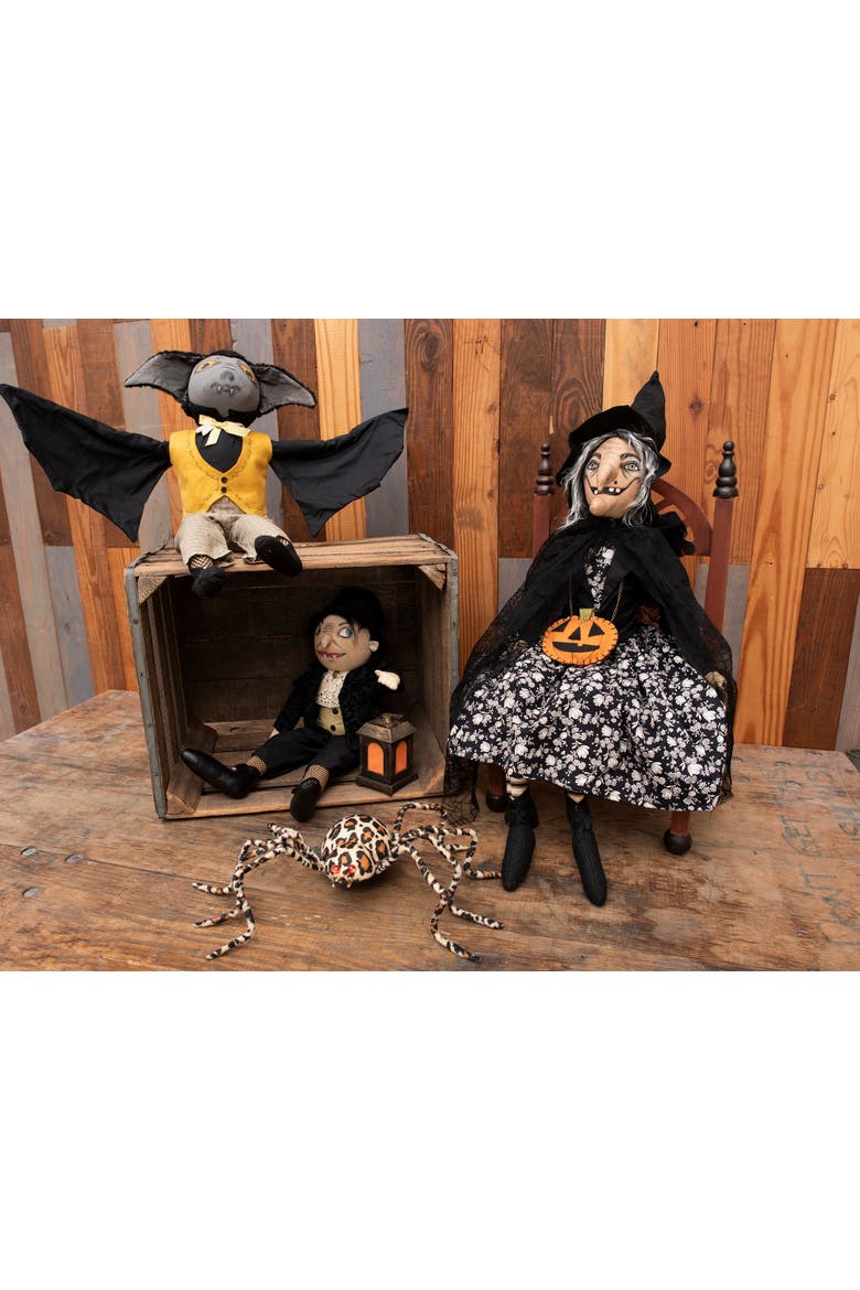 Eunice Witch Halloween Joe Spencer Gathered Traditions Figurine, Alternate, color, Black