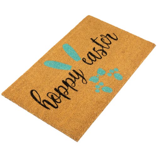 Northlight 18in Hoppy Easter Coir Outdoor Doormat In Blue