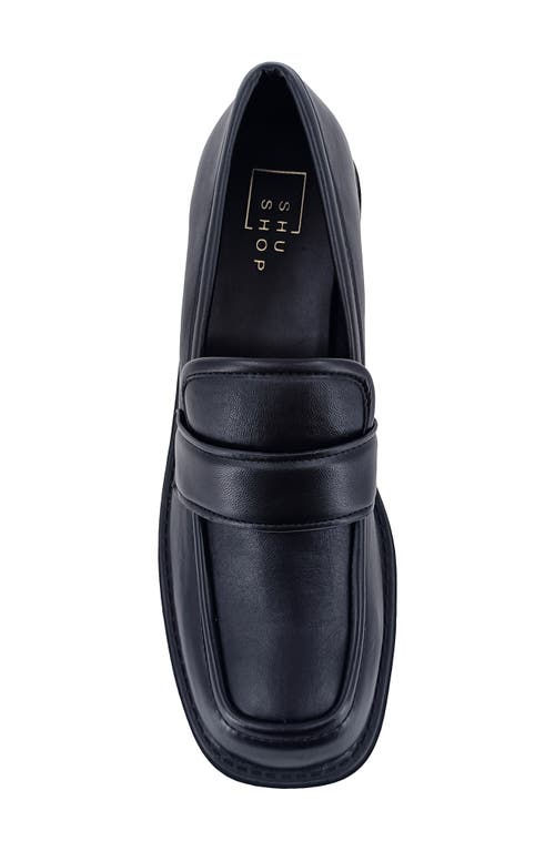 Shushop Tahiti Platform Loafer In Black
