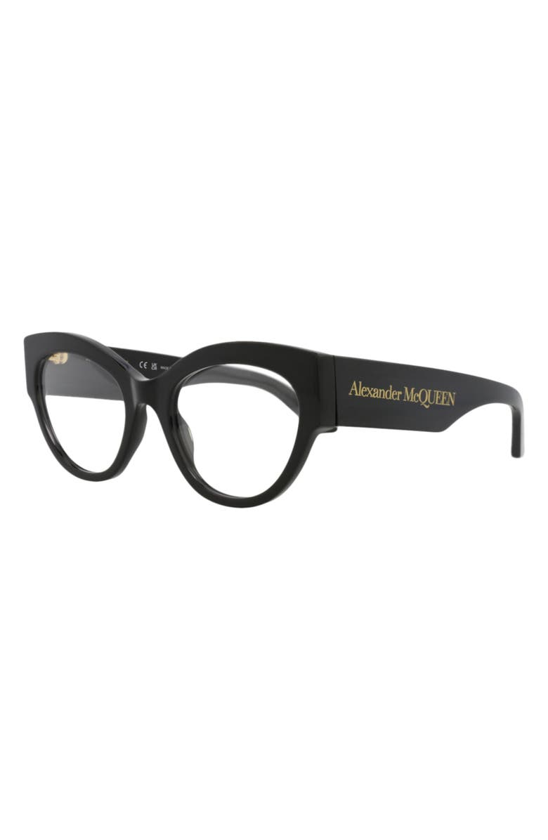 MCQ Optical Glasses, Alternate, color, Black Black Transparent