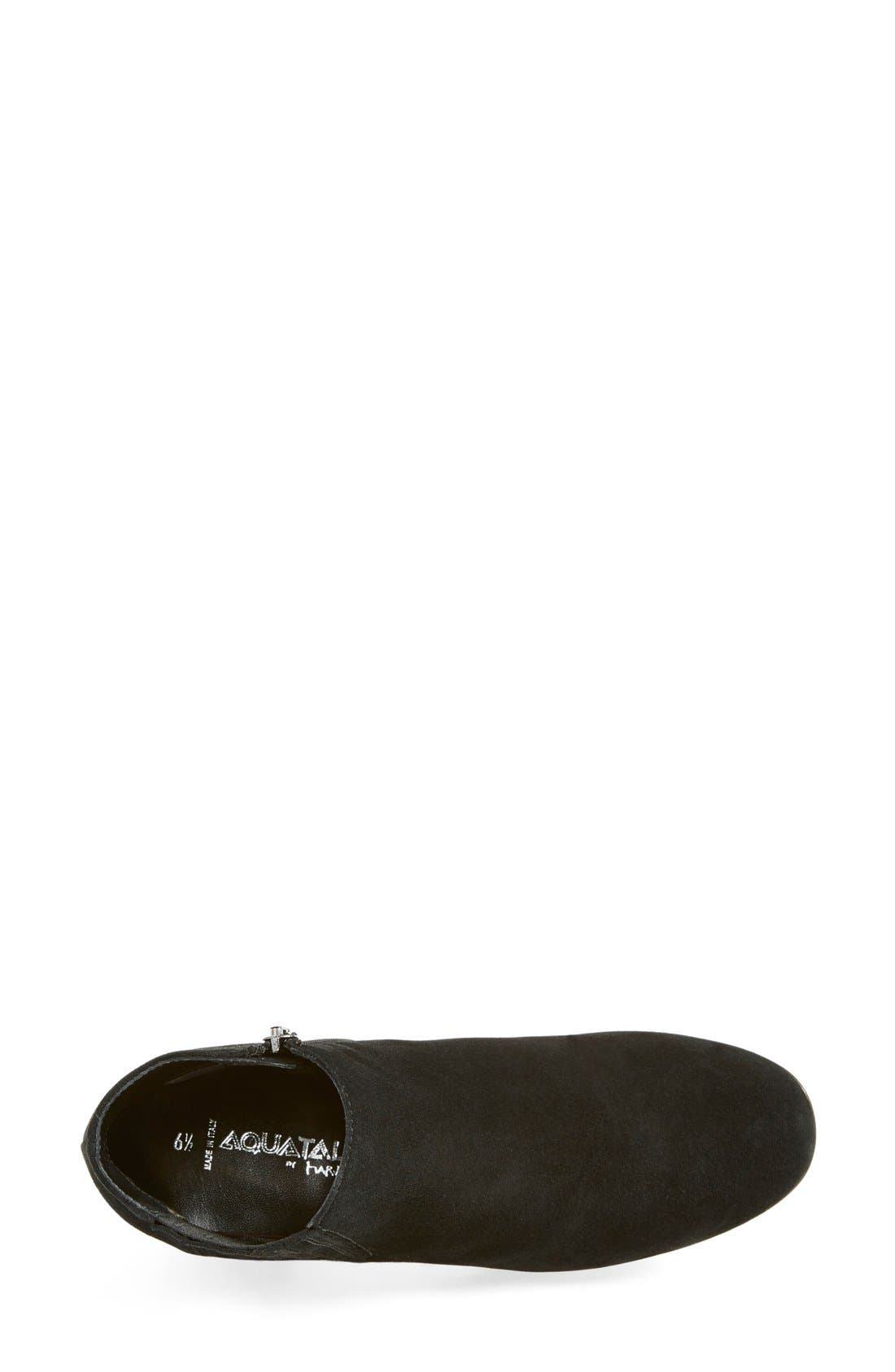 'Fallyn' Weatherproof Ankle Bootie (Nordstrom Exclusive), Alternate, color, BLACK SUEDE