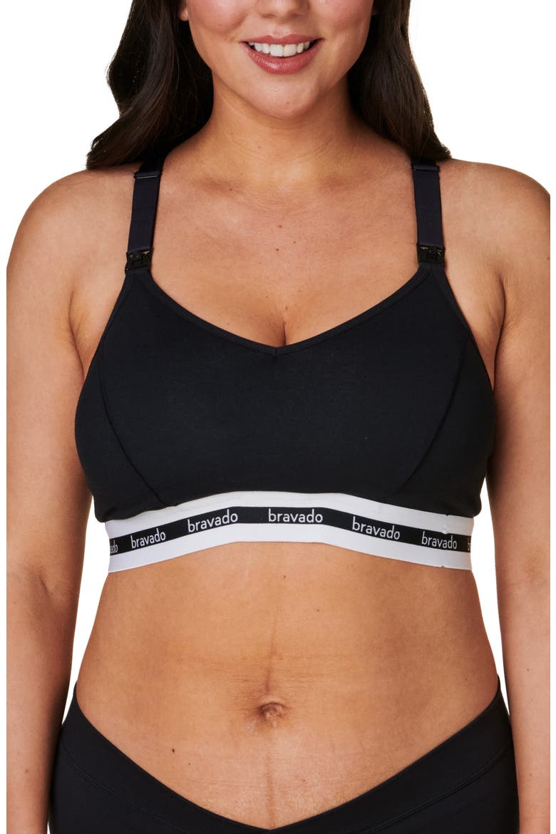 Original Organic Cotton Blend Pumping & Nursing Bra, Main, color, BLACK