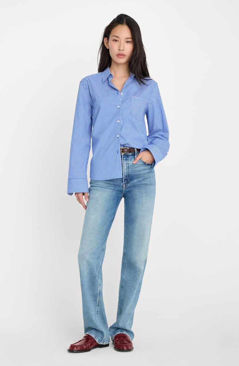 Good American Soft-Tech Good True High Waist Straight Leg Jeans, Alternate, color, Indigo1214