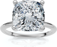 Bliss Diamond Certified 3Ct Cushion Diamond Solitaire Engagement Ring 14k Gold or Pt Lab Grown