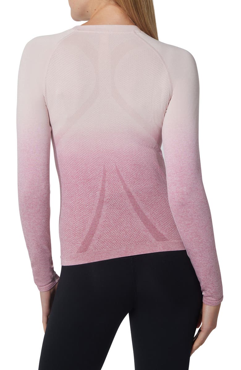 90 DEGREE BY REFLEX Melora Seamless Long Sleeve Top, Alternate, color, Porcelain Petal/ Pink Plum
