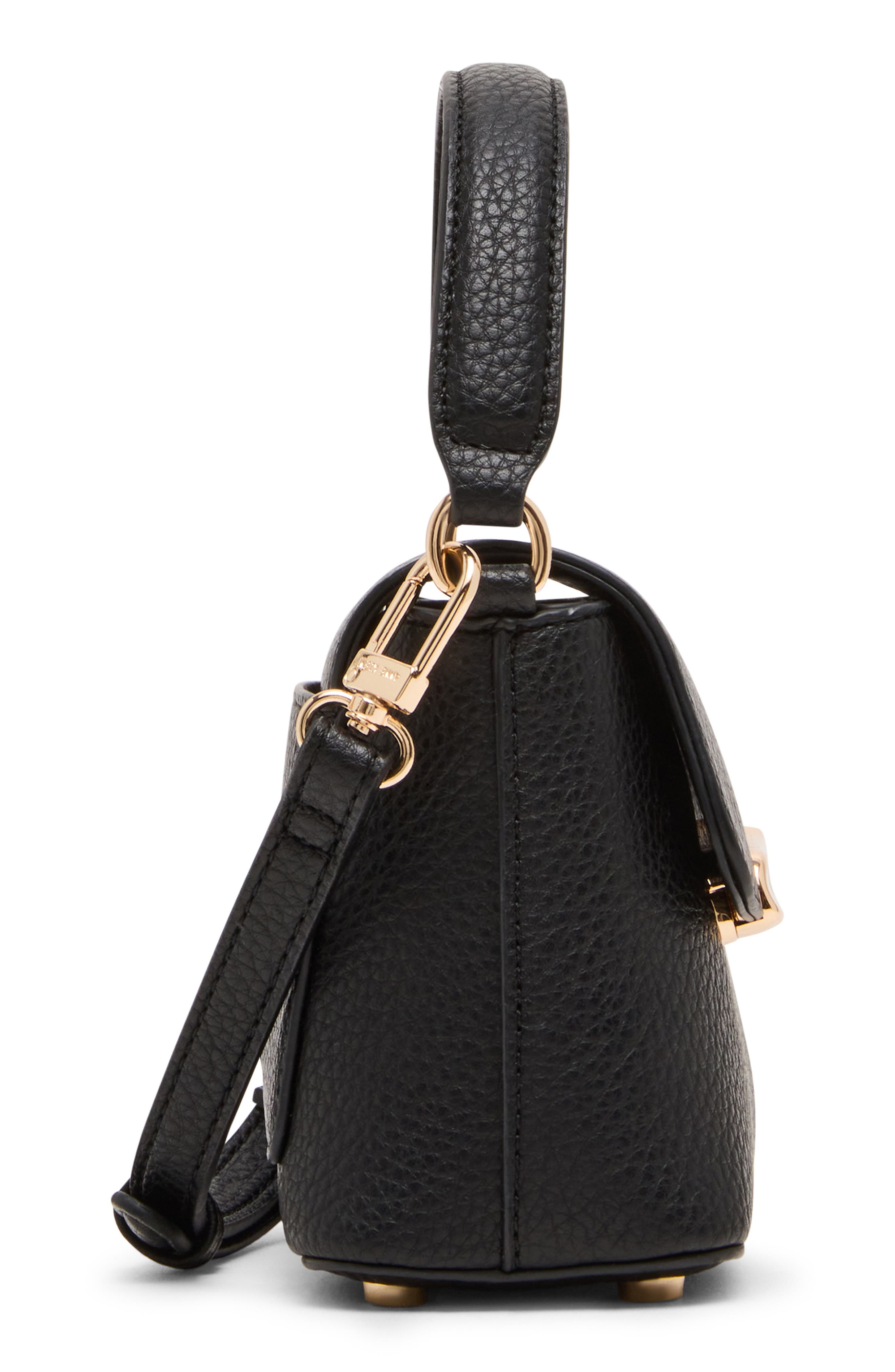 Anne Klein Mini Satchel Bag, Alternate, color, Black