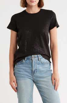 ATM Anthony Thomas Melillo Metallic Slub Cotton Jersey T-Shirt