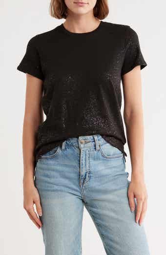 ATM Anthony Thomas Melillo Metallic Slub Cotton Jersey T-Shirt