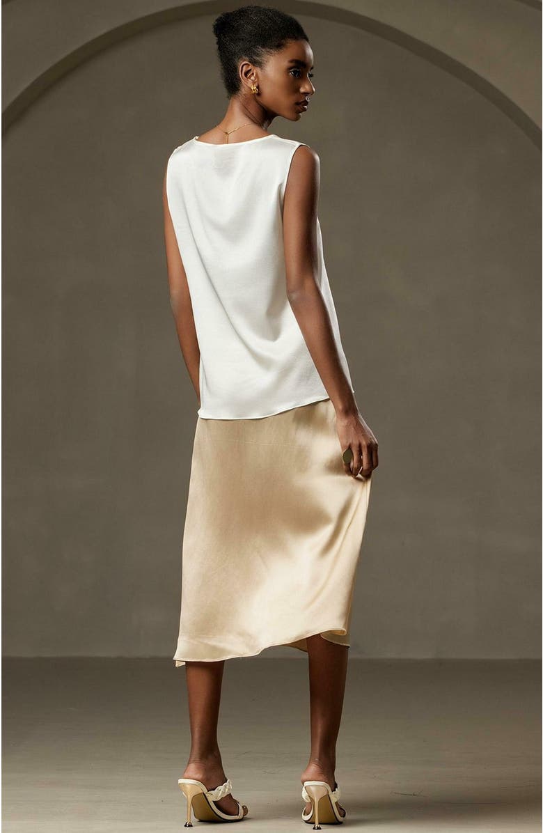 SILKSILKY 19Momme Silk Fashionable Lounge Wide Straps Tank Top, Alternate, color, 