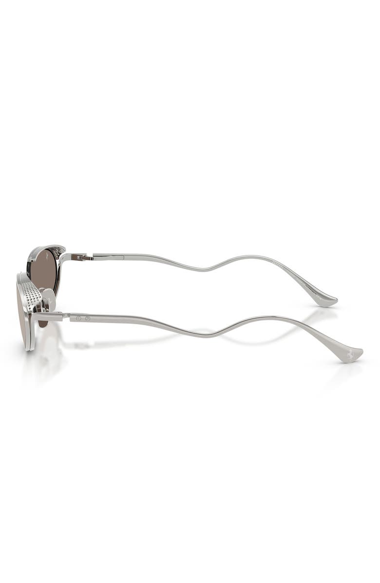 Ferrari 53mm Oval Sunglasses, Alternate, color, Silver / Grey