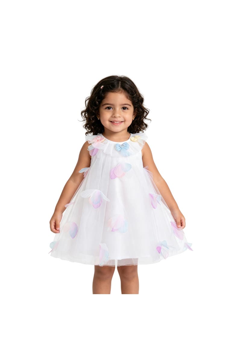 Seraphielle Petal Tulle Dress, Alternate, color, White