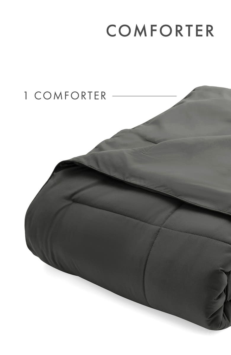 HOMESPUN All Season Premium Down Alternative Solid Comforter, Alternate, color, Gray