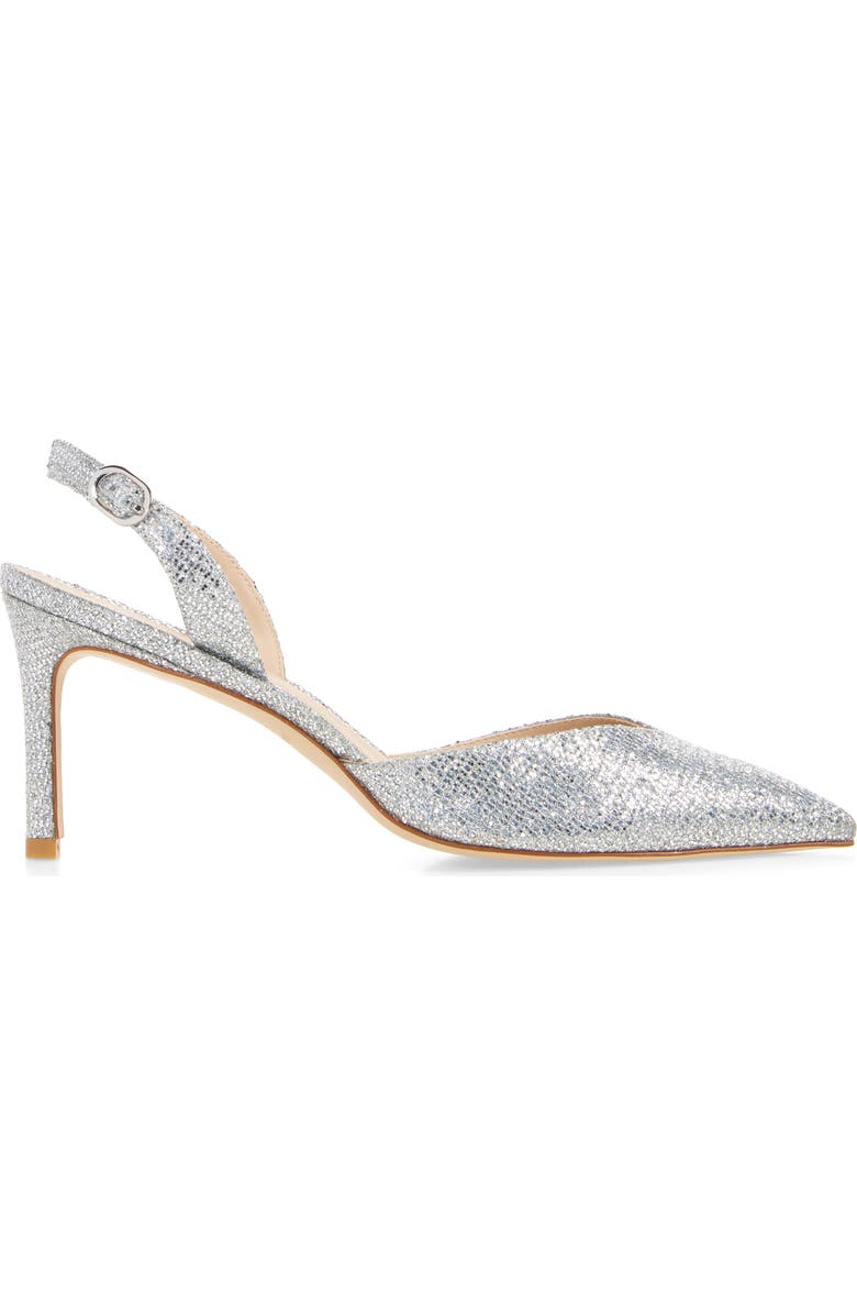 Stuart Weitzman Julia 75 Slingback Pump, Alternate, color, Silver