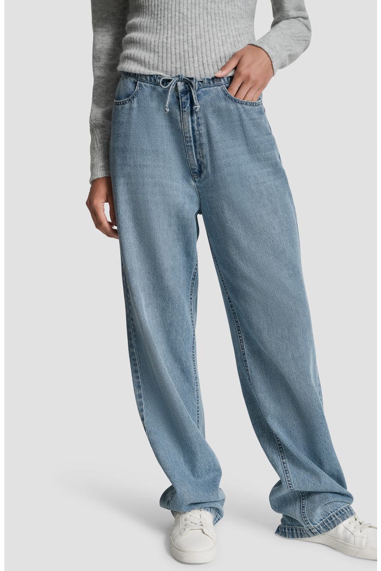 Drawstring Waist Wide Leg Jeans, Main, color, EDEN1