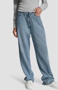DKNY Jeans Drawstring Waist Wide Leg Jeans