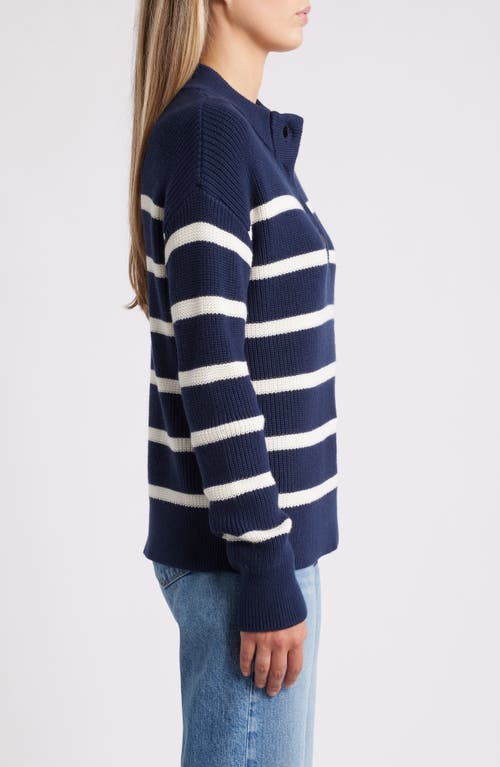 CASLON CASLON® HALF BUTTON PIMA COTTON BLEND SWEATER